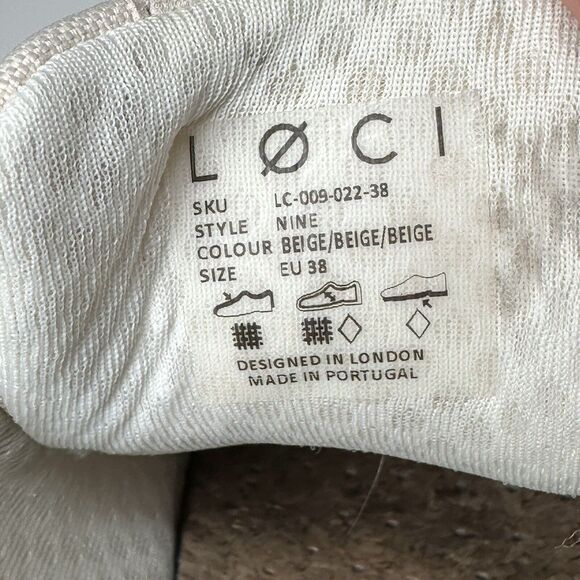Loci x Nikki Reed Women's Beige Nine Low-Top Logo Canvas Sneakers Shoes Size 38 - Picture 16 of 16